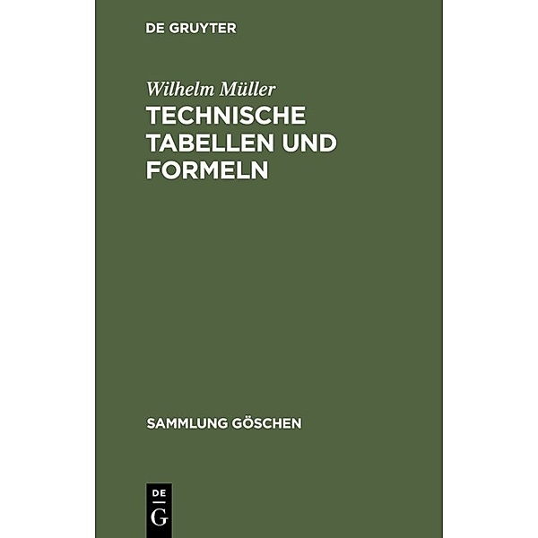 Technische Tabellen und Formeln, Wilhelm Müller