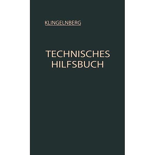 Technisches Hilfsbuch, W. Ferd Klingelnberg, Ernst Preger, Rudolf Reindl