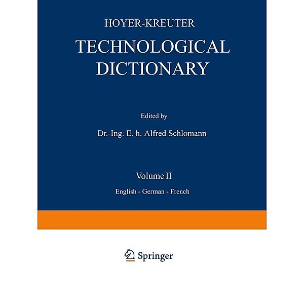 Technological Dictionary, NA Hoyer, NA Kreuter, Alfred Schlomann