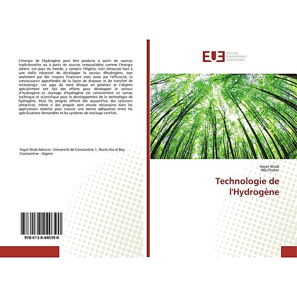 Technologie de l'Hydrogène, Hayet Khab, Ala Chaker