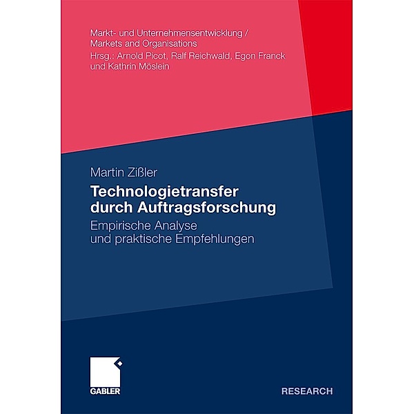 Technologietransfer durch Auftragsforschung / Markt- und Unternehmensentwicklung Markets and Organisations, Martin Zißler