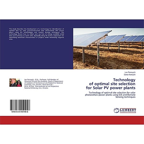 Technology of optimal site selection for Solar PV power plants, Lev Perovych, Daria Kereush