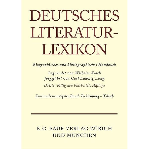 Tecklenburg - Tilisch / Deutsches Literatur-Lexikon