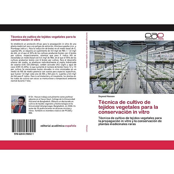 Técnica de cultivo de tejidos vegetales para la conservación in vitro, Sayeed Hassan