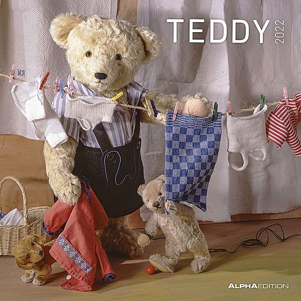 Teddy 2022 - Broschürenkalender 30x30 cm (30x60 geöffnet) - Kalender mit Platz für Notizen - Bildkalender - Wandkalender