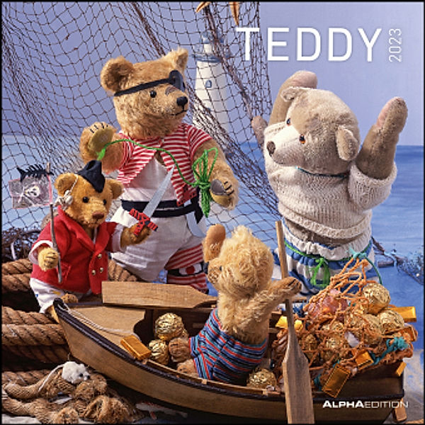 Teddy 2023 - Broschürenkalender 30x30 cm (30x60 geöffnet) - Kalender mit Platz für Notizen - Bildkalender - Wandkalender