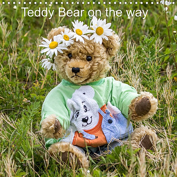 Teddy Bear on the way (Wall Calendar 2023 300 × 300 mm Square), Schnellewelten