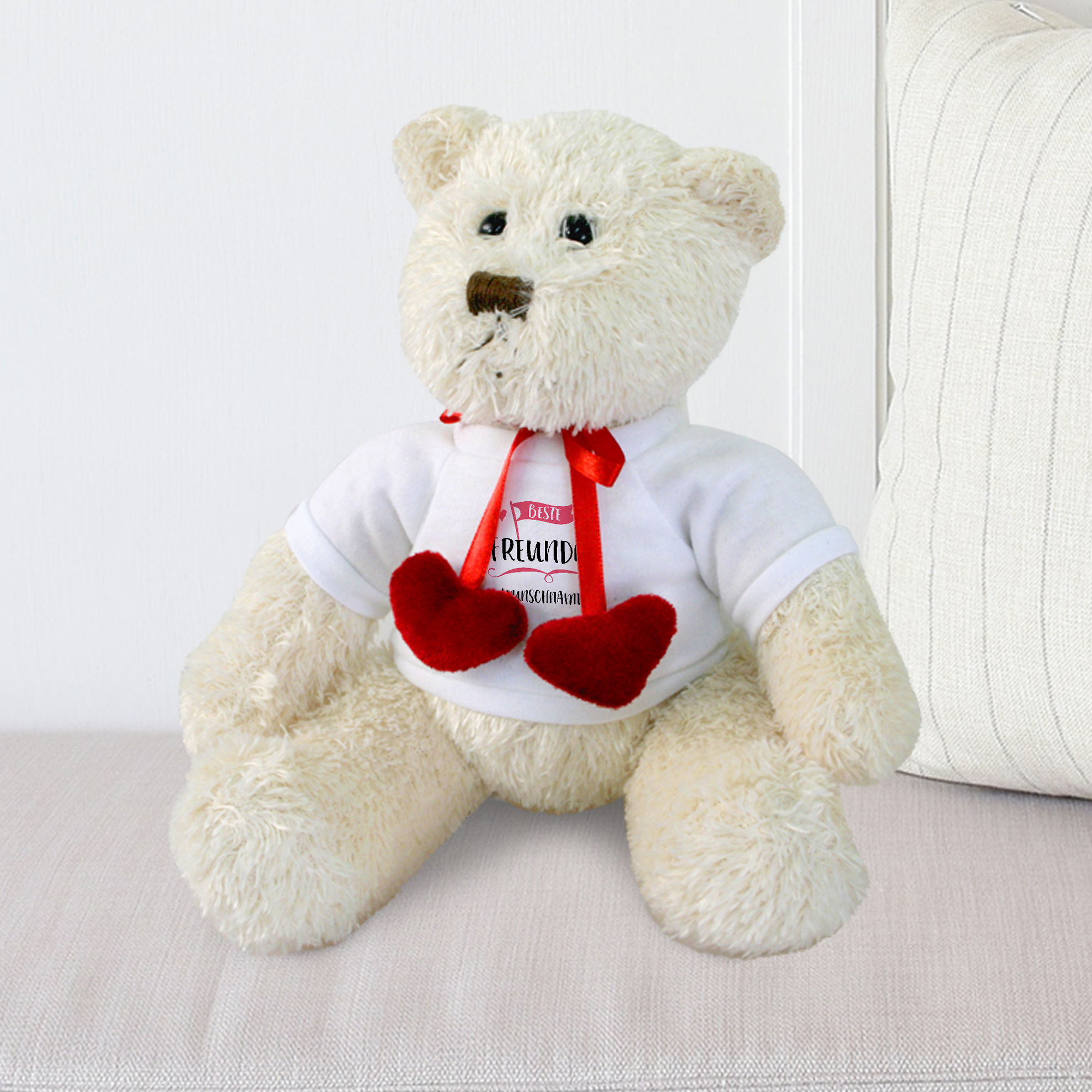 Teddy mit Herzchen und Namen Motiv: Beste Freundin | Weltbild.ch