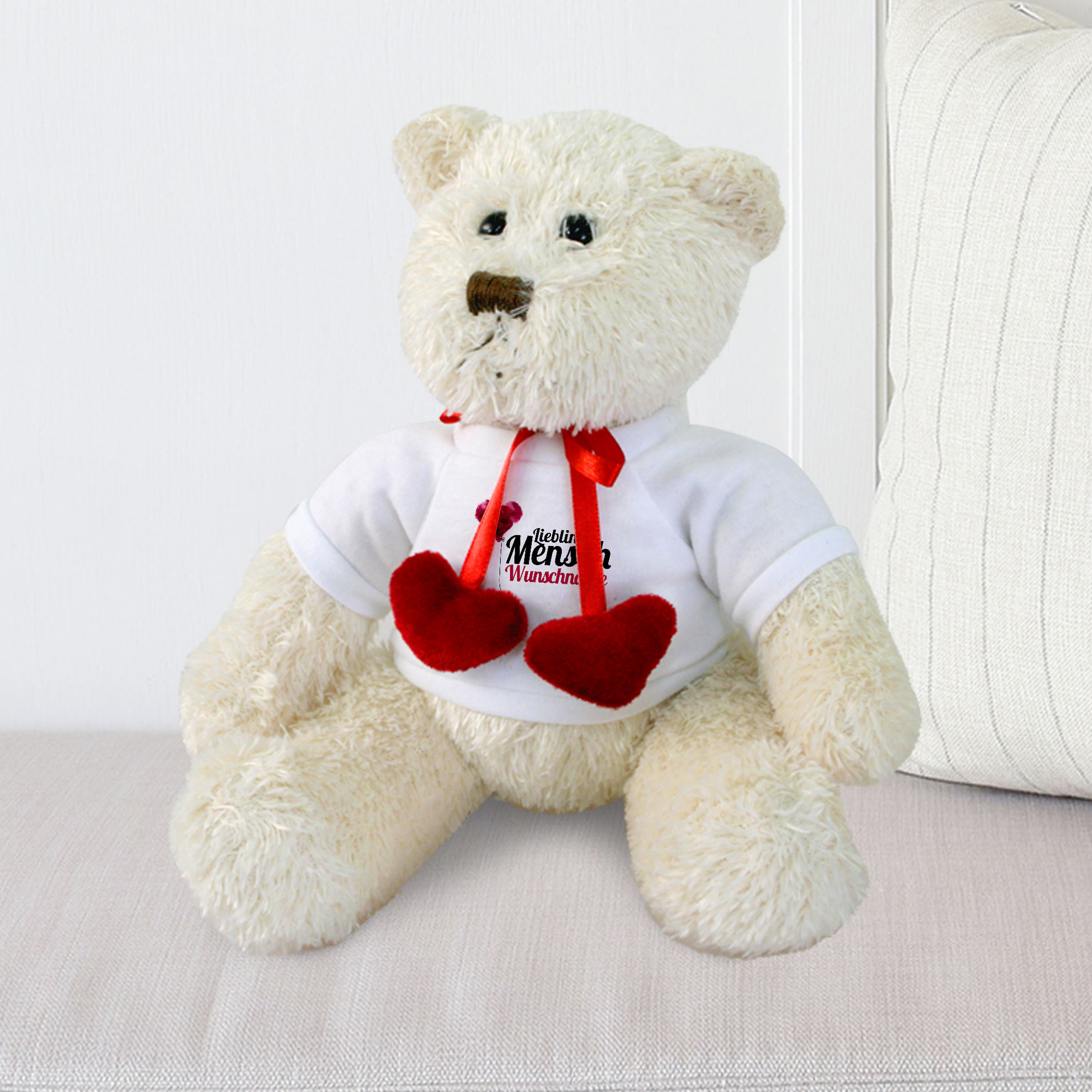 Teddy mit Herzchen und Namen Motiv: Lieblingsmensch | Weltbild.ch