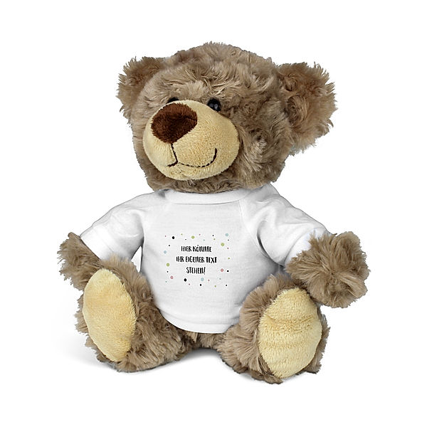 Teddy mit Namen (Motiv: Dreizeilig)