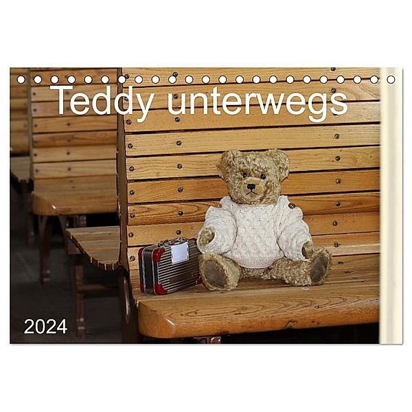 Teddy unterwegs (Tischkalender 2024 DIN A5 quer), CALVENDO Monatskalender, Schnellewelten