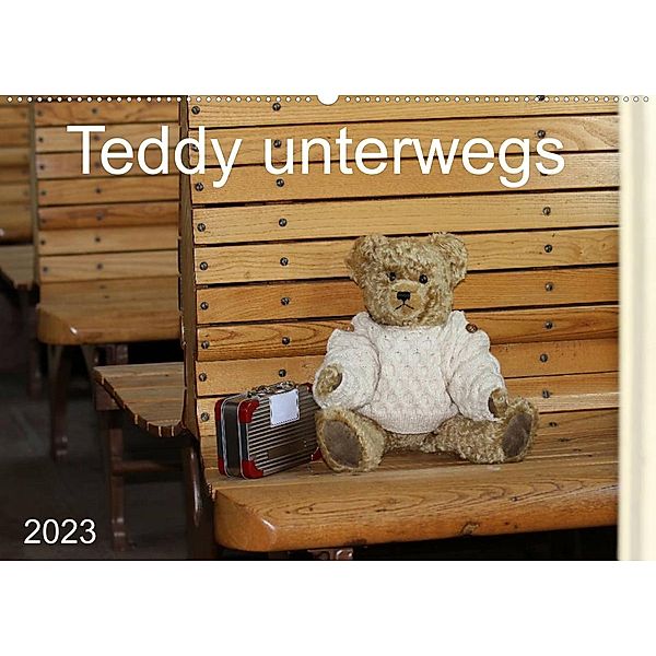 Teddy unterwegs (Wandkalender 2023 DIN A2 quer), Schnellewelten