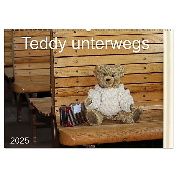 Teddy unterwegs (Wandkalender 2025 DIN A2 quer), CALVENDO Monatskalender, Calvendo, Schnellewelten