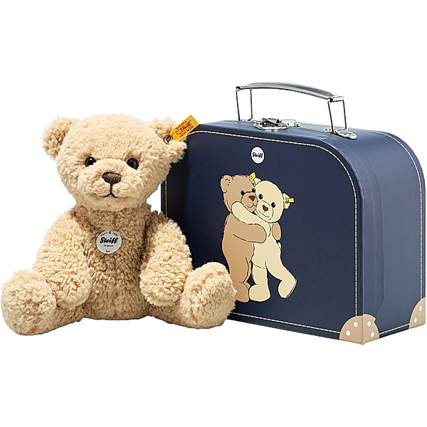 Steiff Teddybär BEN (21cm) im Koffer in hellbraun