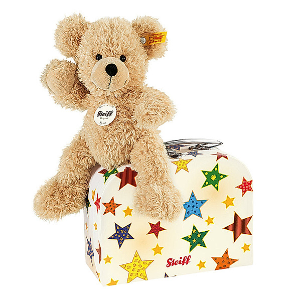 Steiff Teddybär FYNN im Koffer (23 cm) in beige