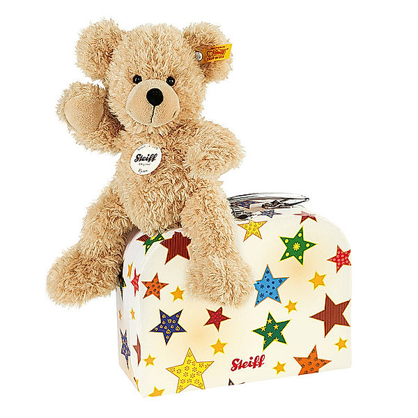 Steiff Teddybär FYNN im Koffer (23 cm) in beige
