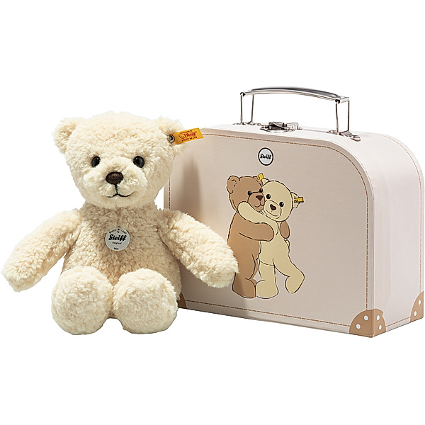 Steiff Teddybär MILA (21cm) im Koffer in vanille