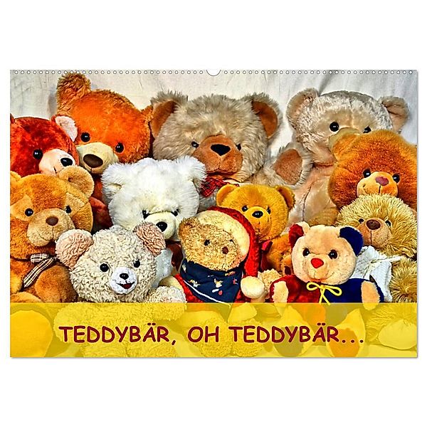 TEDDYBÄR, OH TEDDYBÄR... (Wandkalender 2024 DIN A2 quer), CALVENDO Monatskalender, Jennifer Chrystal