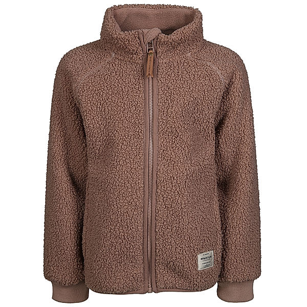 MINI A TURE Teddyfleece-Jacke CEDRIC in brownie