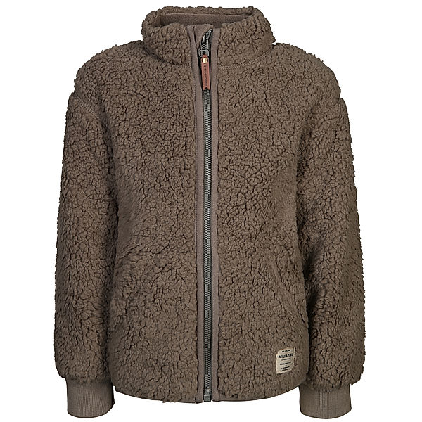 MINI A TURE Teddyfleece-Jacke MATSALEH in morel grey