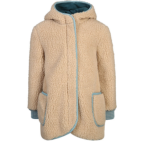 finkid Teddyjacke LIKKA NALLE in pebble/smoke blue