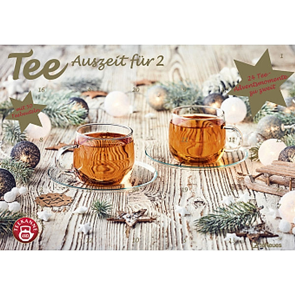 Tee-Adventskalender für Zwei 2020 - Teekalender - Adventskalender - Teesorten - Genusskalender - Advent-für-Zwei - 55,5