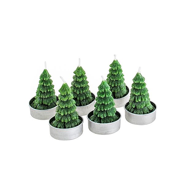 Teelichter Tannenbaum, 6er-Set