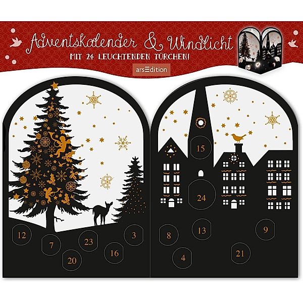 Teelichthäuschen Abendstunde, Adventskalender & Windlicht