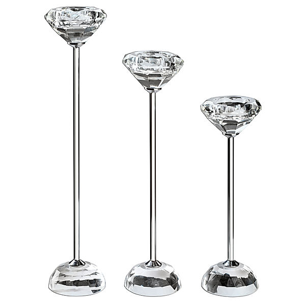 Teelichthalter Diamant, 3er-Set