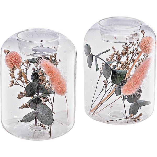 Teelichthalter Flowers 2er-Set