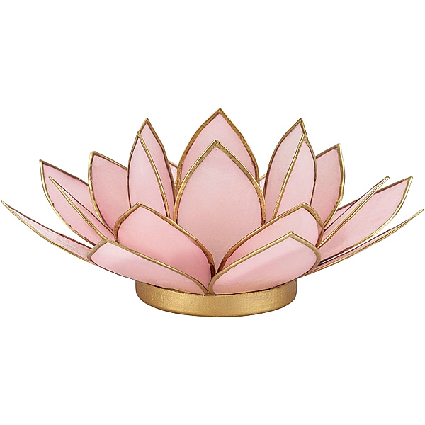 Teelichthalter Lotus aus Capiz, (Farbe: pink)