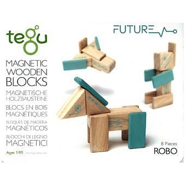 Tegu Magnetisches Holzset Robo 8 Teile