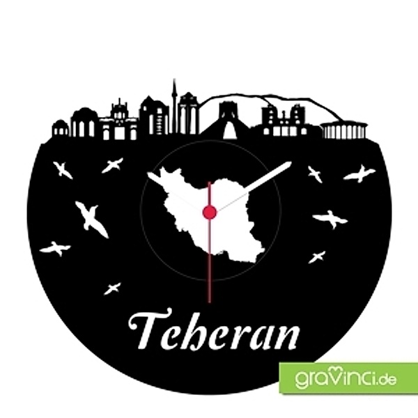 Teheran-Internationale Skylines, Vinyl Schallplattenuhr