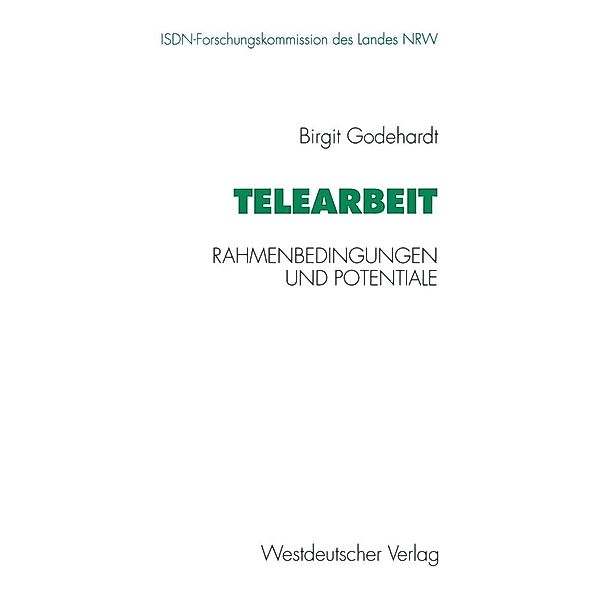 Telearbeit / Schriftenreihe der ISDN-Forschungskommision des Landes Nordrhein-Westfallen
