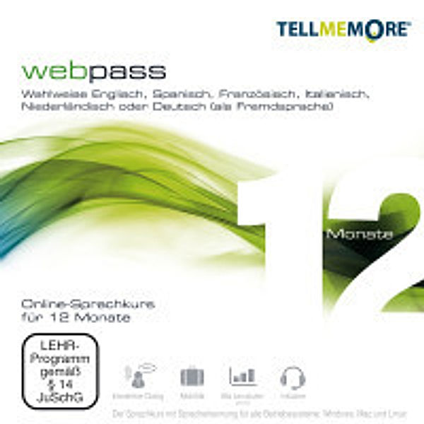 Tell me More webpass Englisch, Version 10.0 Online Edition, m. Headset
