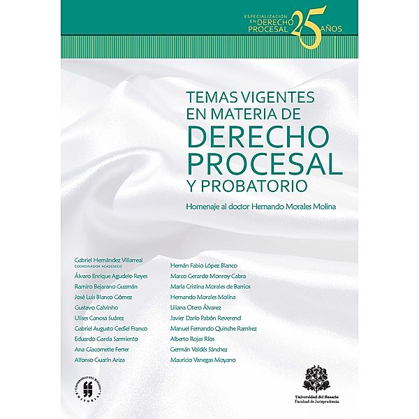 Temas vigentes en materia de derecho procesal y probatorio / Colección Textos de Jurisprudencia, Varios Autores
