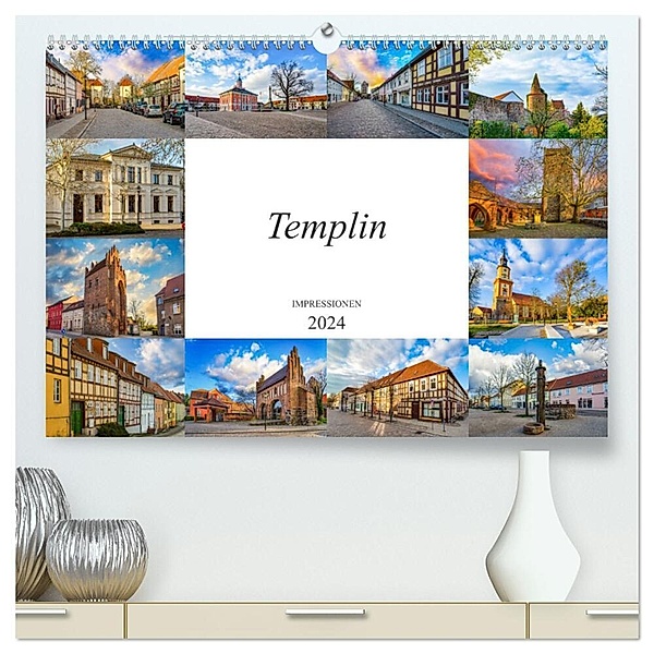 Templin Impressionen (hochwertiger Premium Wandkalender 2024 DIN A2 quer), Kunstdruck in Hochglanz, Dirk Meutzner