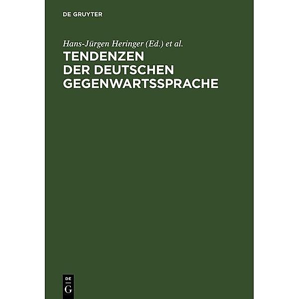 Tendenzen der deutschen Gegenwartssprache