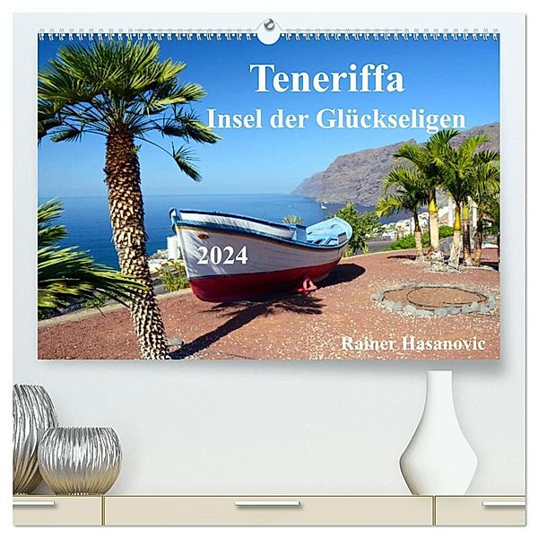Teneriffa - Insel der Glückseligen (hochwertiger Premium Wandkalender 2024 DIN A2 quer), Kunstdruck in Hochglanz, www.teneriffaurlaub.es by Rainer Hasanovic