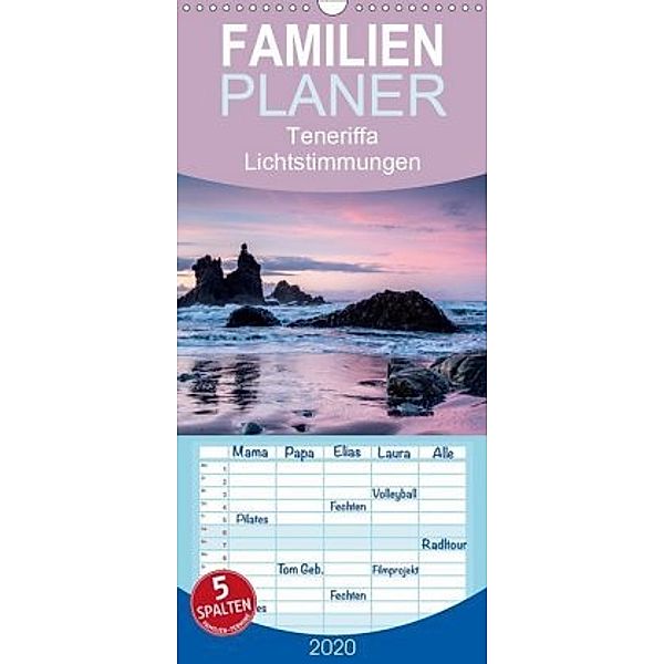 Teneriffa - Lichtstimmungen - Familienplaner hoch (Wandkalender 2020 , 21 cm x 45 cm, hoch), Michael Becker