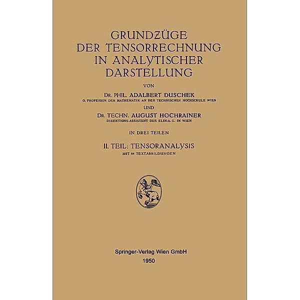 Tensorrechnung in analytischer Darstellung, Adalbert Duschek, August Hochrainer