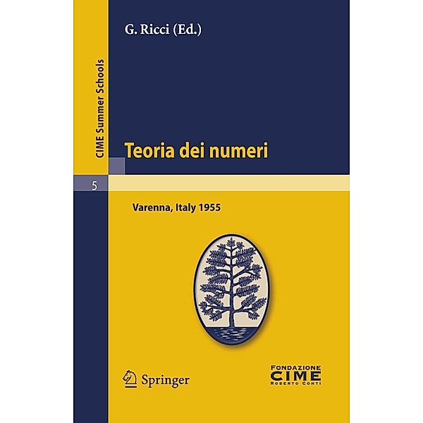 Teoria dei numeri / C.I.M.E. Summer Schools Bd.5, G. Ricci