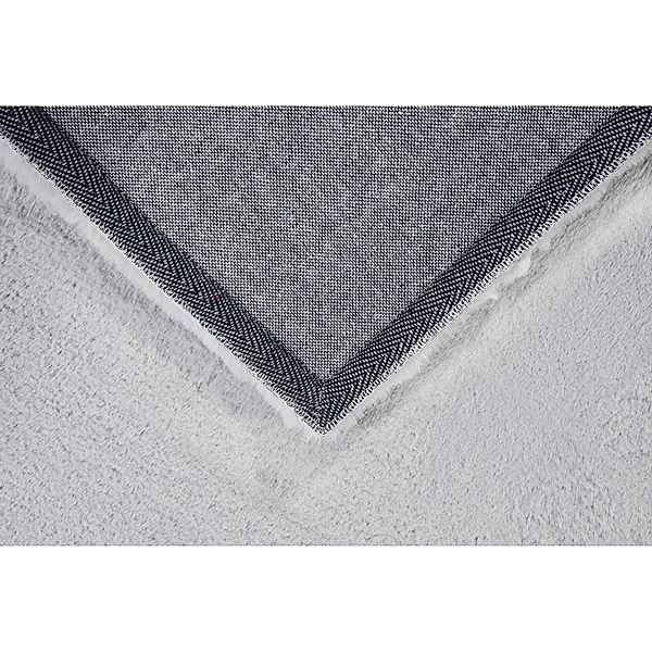 Homcom Teppich aus weichem Hochflor mit Brief Design (Farbe: grau)