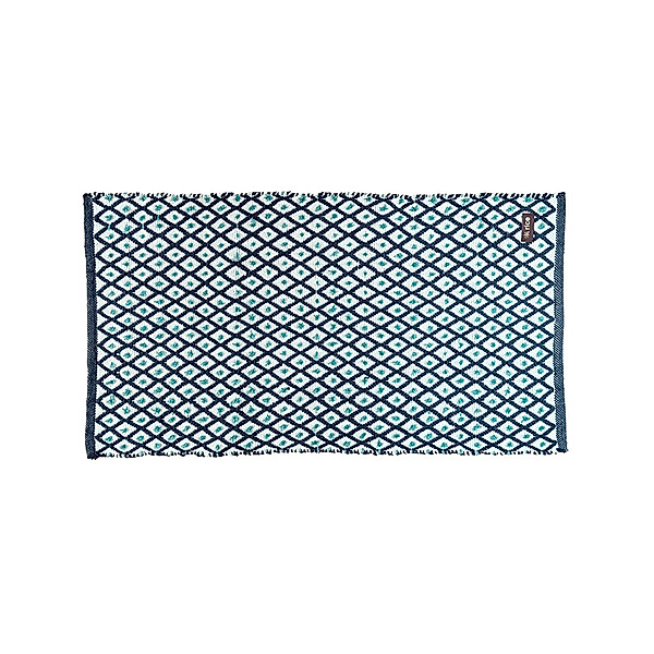 rice Teppich DOORMAT – HARLEQUIN (60x90) in blau/grau