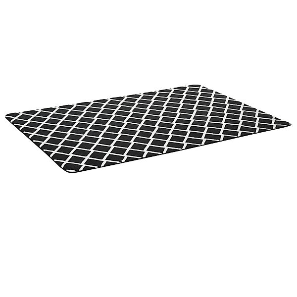 Homcom Teppich mit Gleitsicherheit schwarz (Farbe: schwarz)
