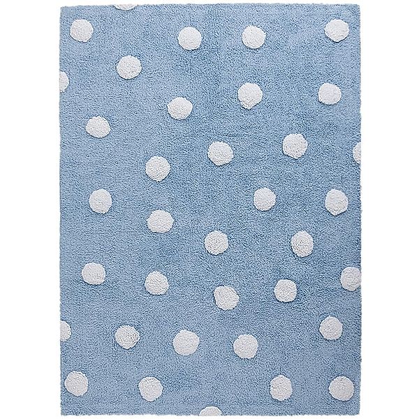 Lorena Canals Teppich POLKA DOTS (120x160) in blau/weiß