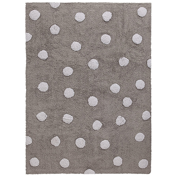 Lorena Canals Teppich POLKA DOTS (120x160) in grau/weiß
