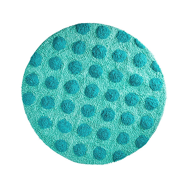 rice Teppich ROUND TUFTED - DOTS in mint