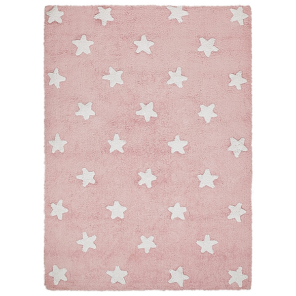 Lorena Canals Teppich STERNE (120x160) in rosa/weiß