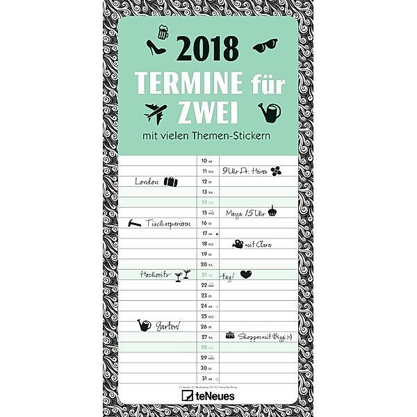 Termine für 2 Schwarz und Weiß 2018